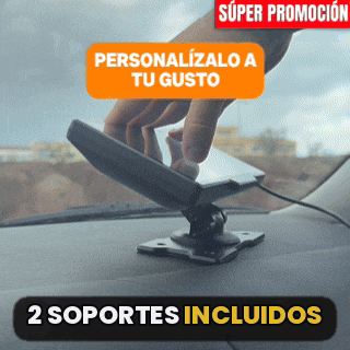 Pantalla Carlega PRO con 2 soportes incluidos para personalizar la posición