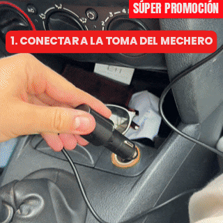 Instalación de la pantalla Carlega PRO en 3 pasos: mechero, película de protección y fijar al salpicadero