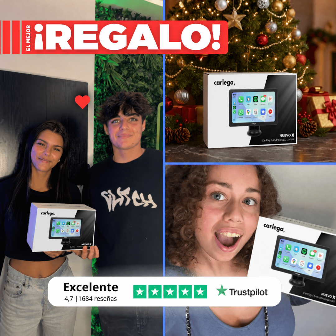 Clientes con la caja de la pantalla Carlega X: el mejor regalo, excelente en Trustpilot