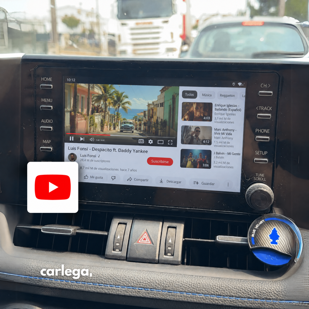 YouTube en la pantalla del coche con la Smart Box Carlega