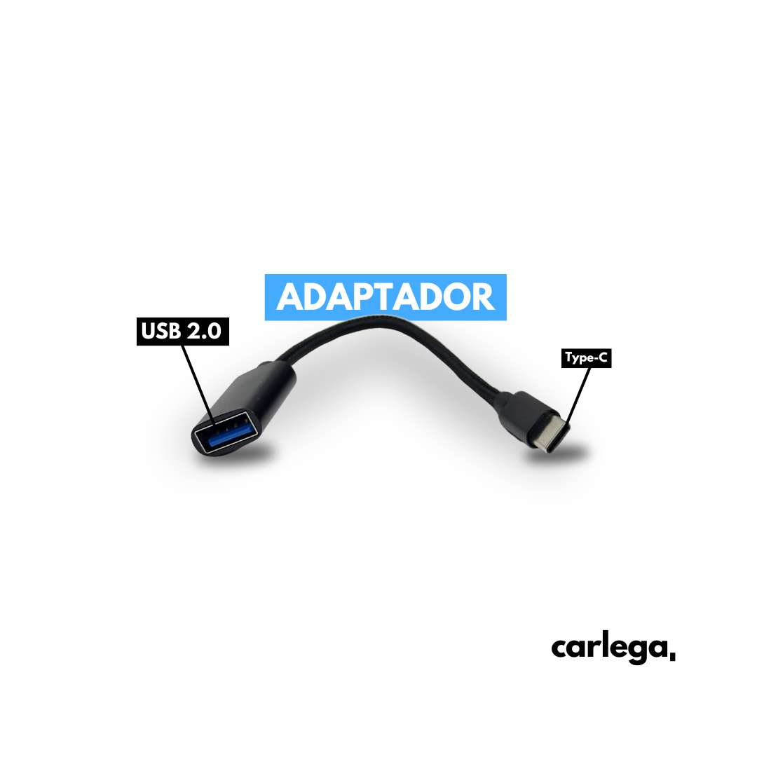 Adaptador USB 2.0 a USB-C incluido con el Carlega Pen