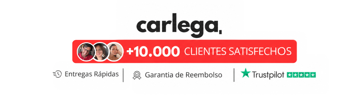 Carlega: más de 10.000 clientes satisfechos, envío rápido, garantía de reembolso y Trustpilot