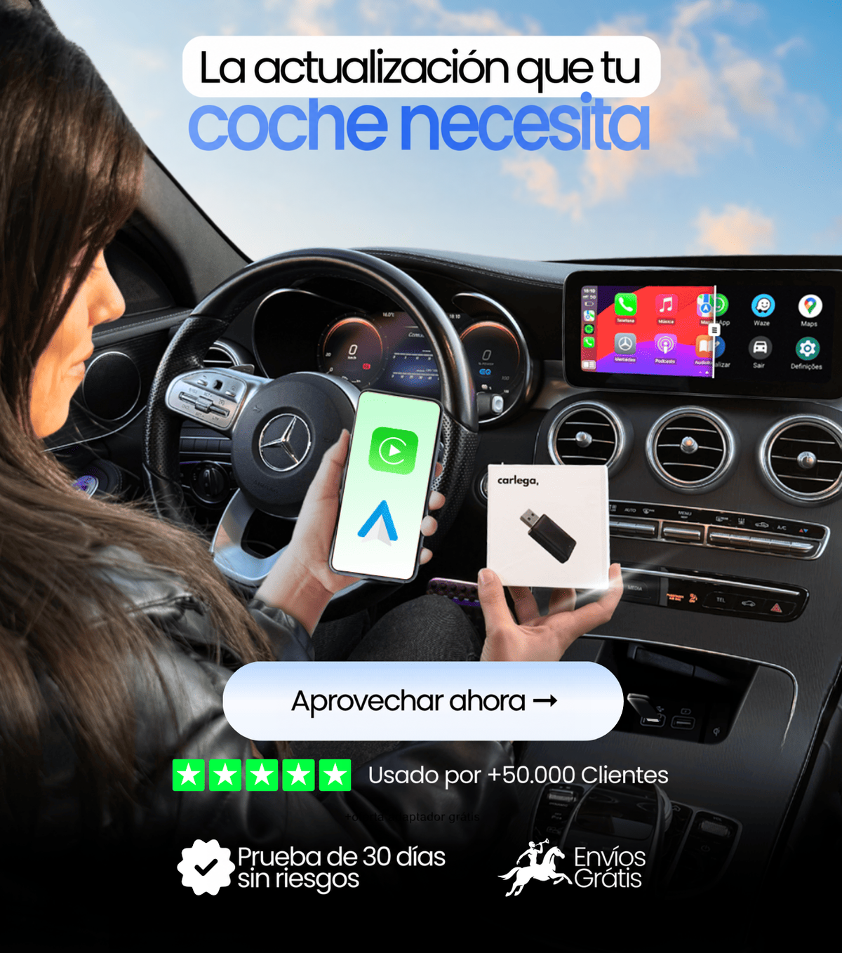 Accesorios Carlega: la actualización que tu coche necesita, prueba de 30 días sin riesgos y envío gratis