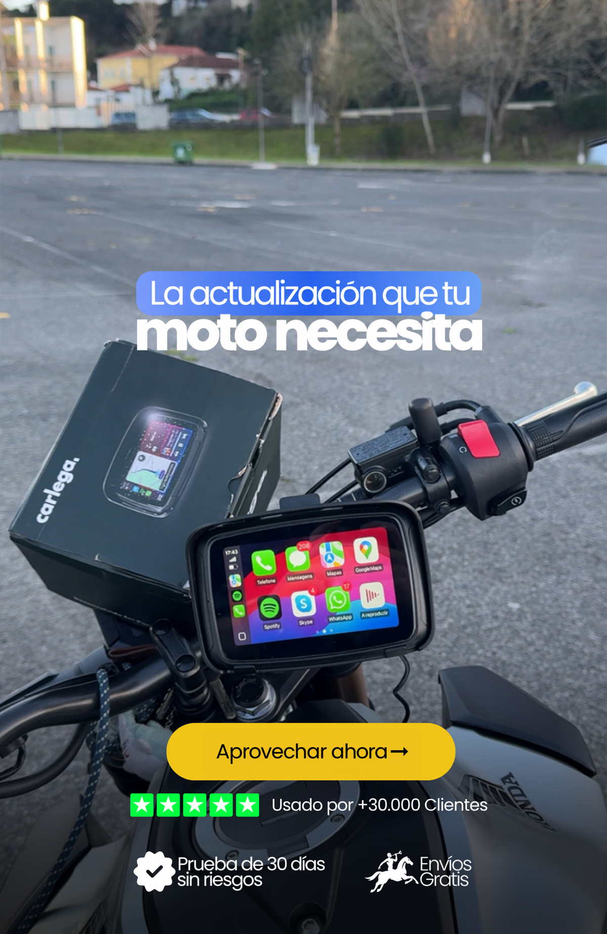 Pantallas CarPlay para moto Carlega: la actualización que tu moto necesita