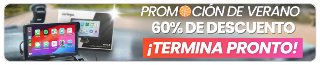 Pantalla CarPlay Carlega X: promoción de verano, 60% de descuento, termina pronto