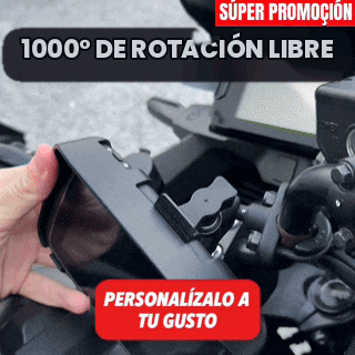 Pantalla para moto Carlega Bike: rotación libre de 1000°, personalízala a tu gusto